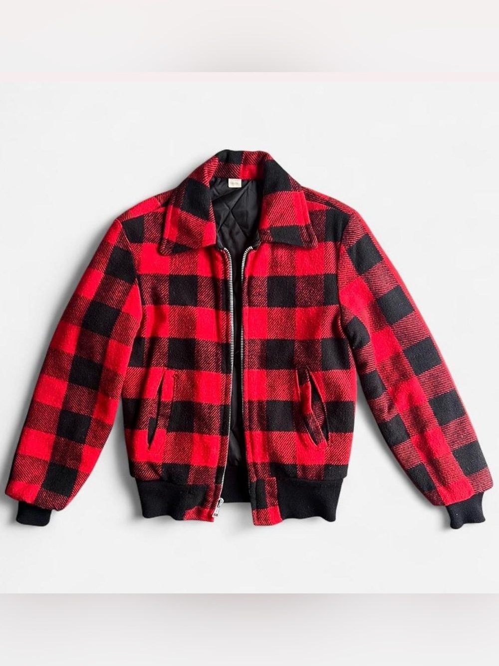 Vintage Buffalo Plaid Hunting Bomber Jacket size Small